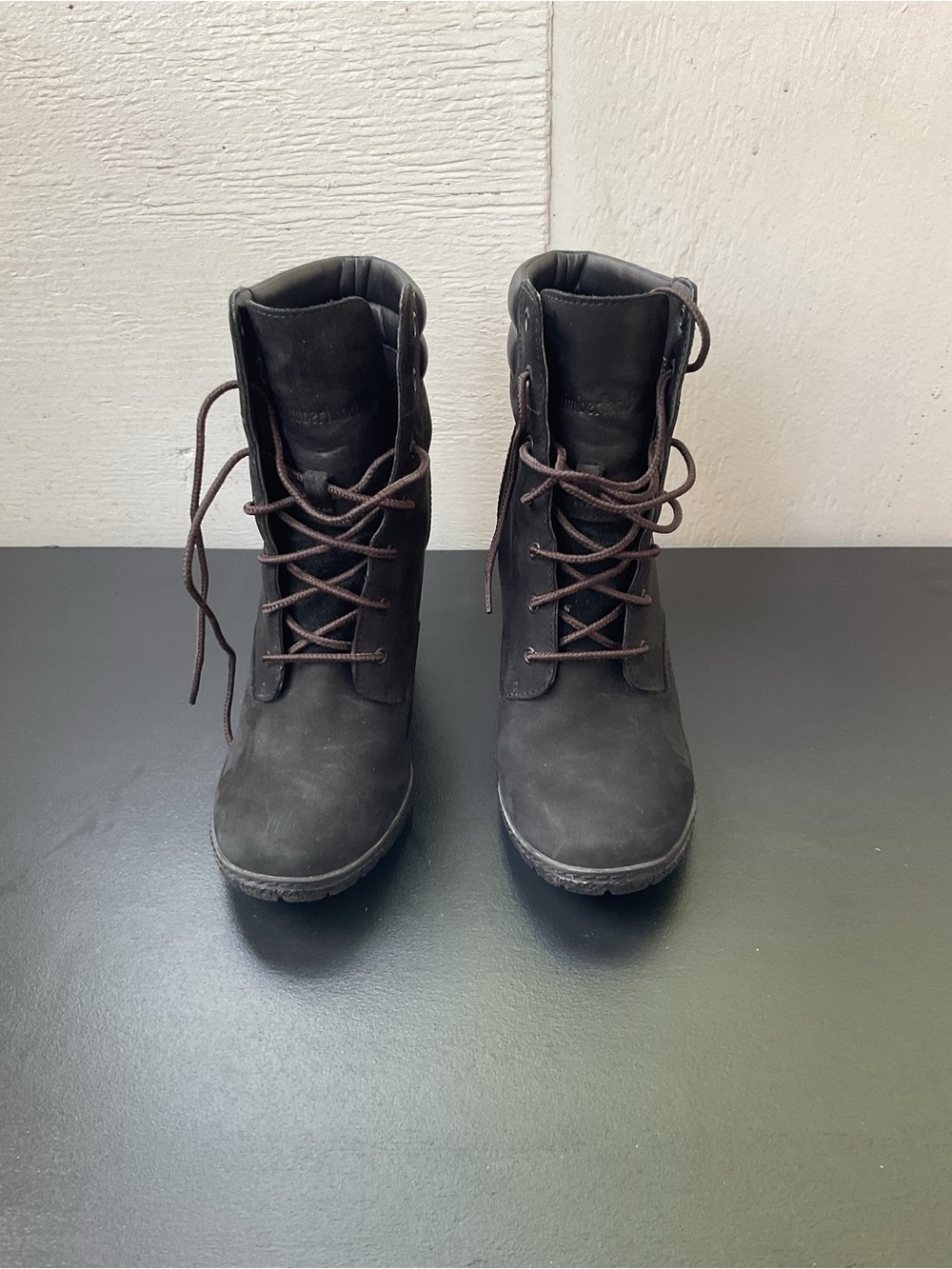 Timberland Black Lace-Up Nubuck Women's Boots